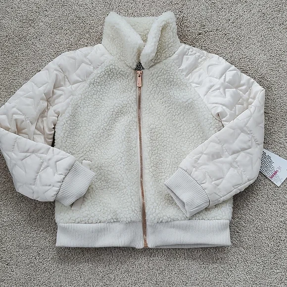 NEW White Cream Girls Jacket - Picture 3 of 4